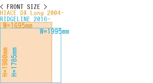 #HIACE DX Long 2004- + RIDGELINE 2016-